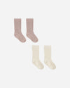 Socks Set Natural, Mauve