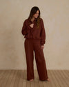 Wide Leg Sweatpant Brick