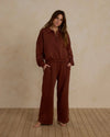 Wide Leg Sweatpant Brick