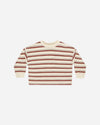 Relaxed Long Sleeve Tee Brick Stripe