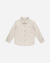 Collared Long Sleeve Shirt Stone Stripe