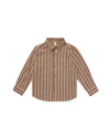 Collared Long Sleeve Shirt Cedar Pinstripe
