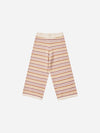 Knit Wide Leg Pant Honeycomb Stripe