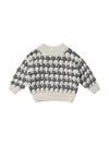 Relaxed Knit Sweater Slate Stripe