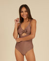 Keyhole One-Piece Mulberry Shimmer