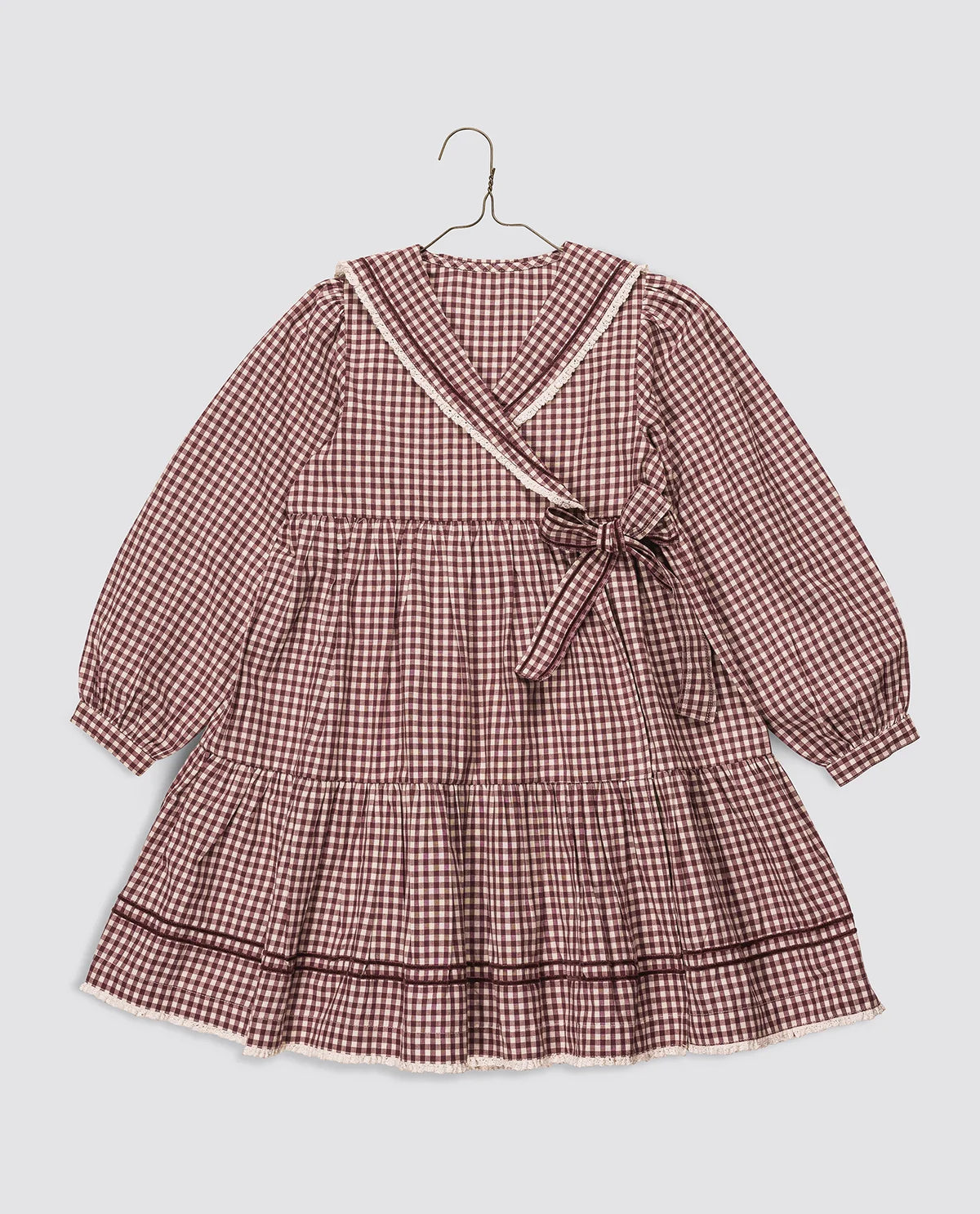 Rosalind Wrap Dress Sugarplum Check