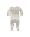 Snap Footie Basil Stripe