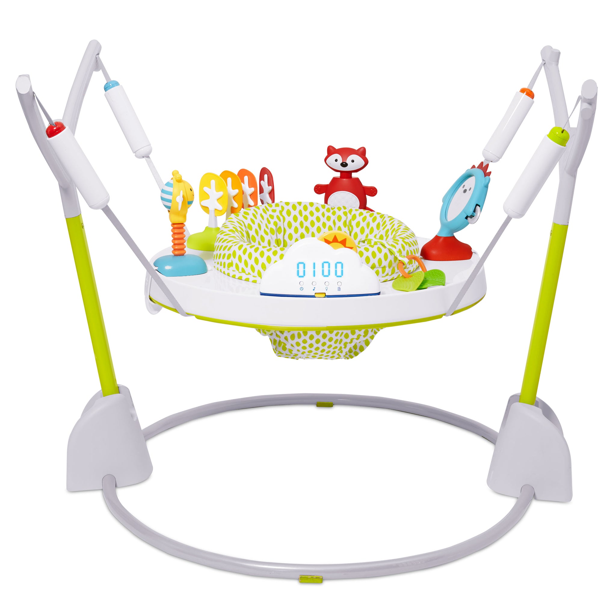 Skip Hop Jumpscape Activity Jumper with 360-degree rotating seat for babies