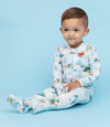 Baby Bamboo Sleeper - Downhill Dino - Kids Christmas Pajamas