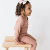 Kids Youth Rib-Knit Pajama Set Terracotta