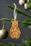 Baby's First Christmas Bear and Cub Wood Ornament 2021