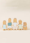 Set of 5 Family Wooden Dollhouse Characters