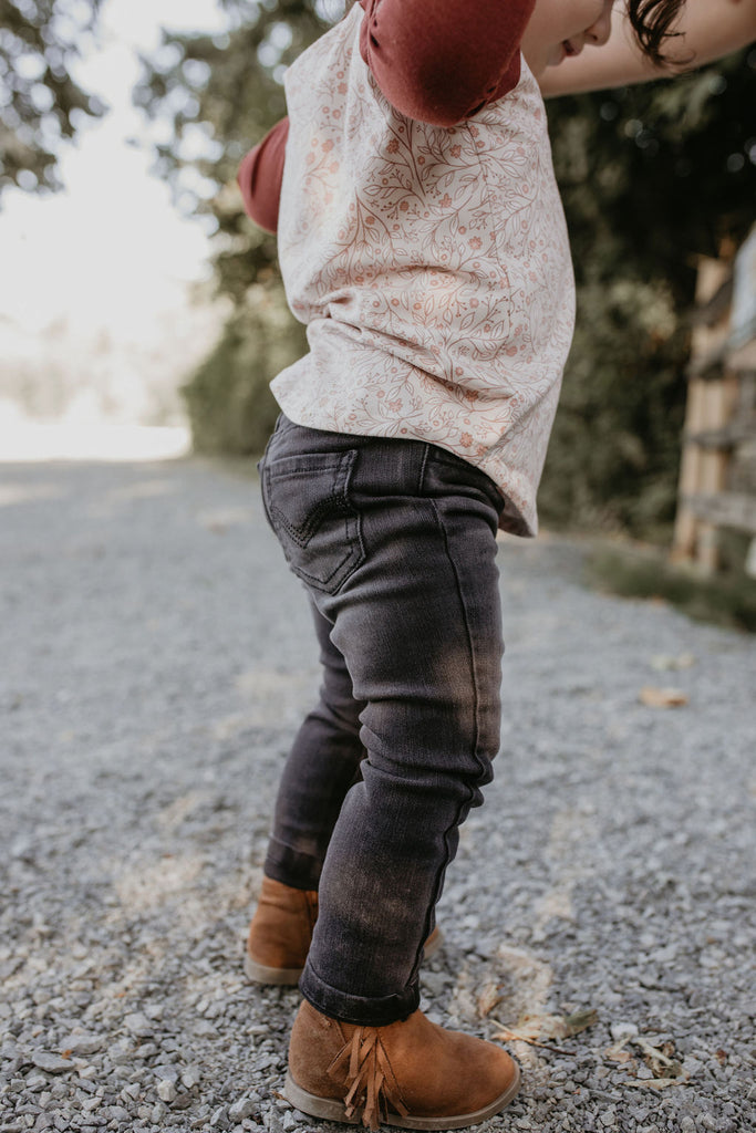 Kids Black Stretchy Denim - Main Image