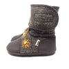 Embroidered Felted Wool Booties Sunflower