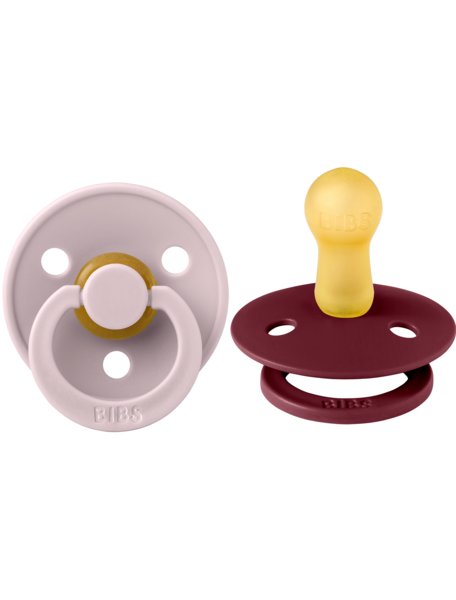 BIBS Silicone De Lux Pacifier 2pk Pink Plum - One Size