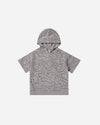 Short sleeve hoodie slate mineral wash