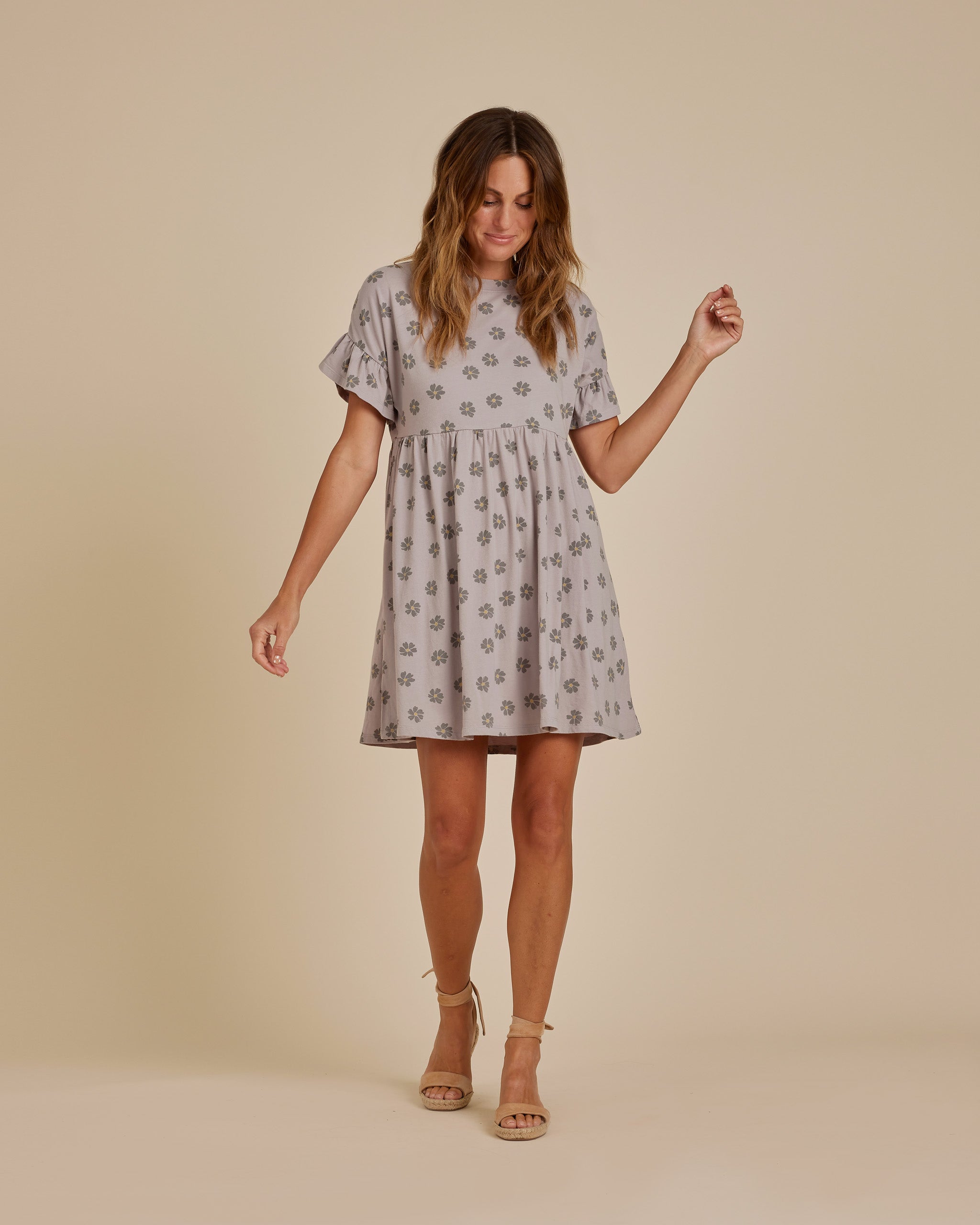 jersey babydoll dress White pointelle jersey babydoll dress Maisoncleo