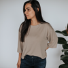 Women's Long-Sleeve Stevie Crop Top | Stone