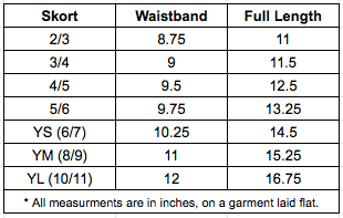 Navy Kids Skort