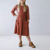 Youth Clementine Dress Grid on Brick