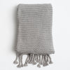 Organic Cotton Comfy Knit Throw Grey