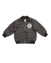 Quilted Bomber Jacket Charcoal