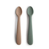 Silicone Feeding Spoons 2pk (Dried Thyme/Natural)