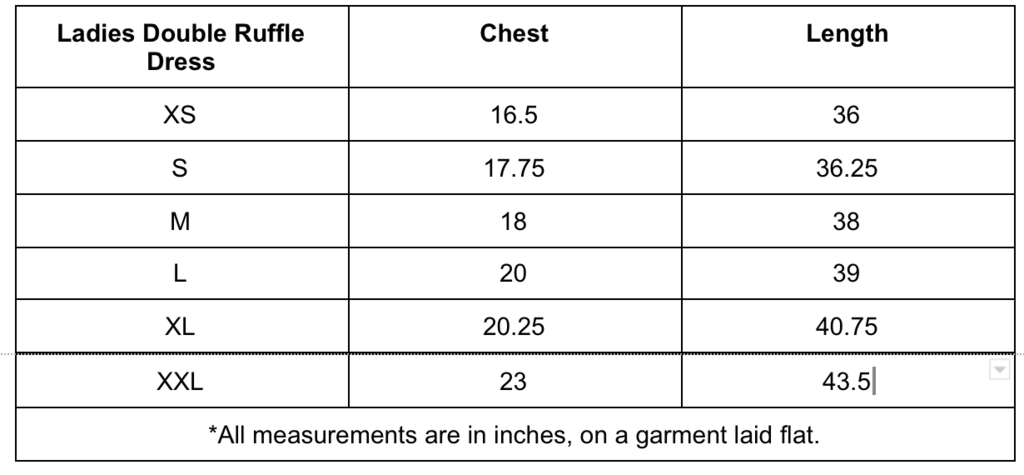 Ladies Double Ruffle Dress