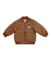 Quilted Bomber Jacket Rust