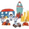 Pop-out and build outer space playset