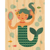 Print on Wood Mermaid 11"x14" Matted